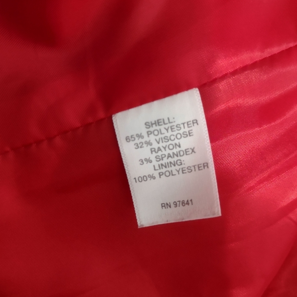 J. JILL Women's Perfect Red Cambridge Coat Size Large Tall - Picture 8 of 11